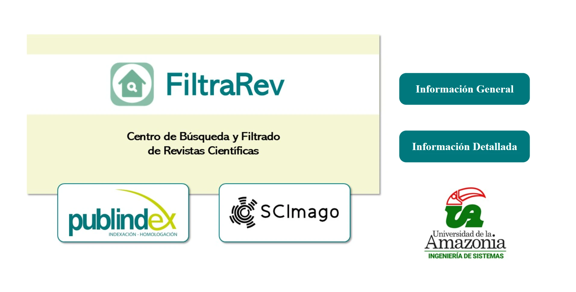 Vista principal de navegación en FiltraRev